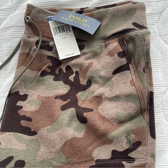 Polo Ralph Lauren Women's Size Medium Olive/Camo Jogger Sweatpants $125 New - Picture 4 of 8